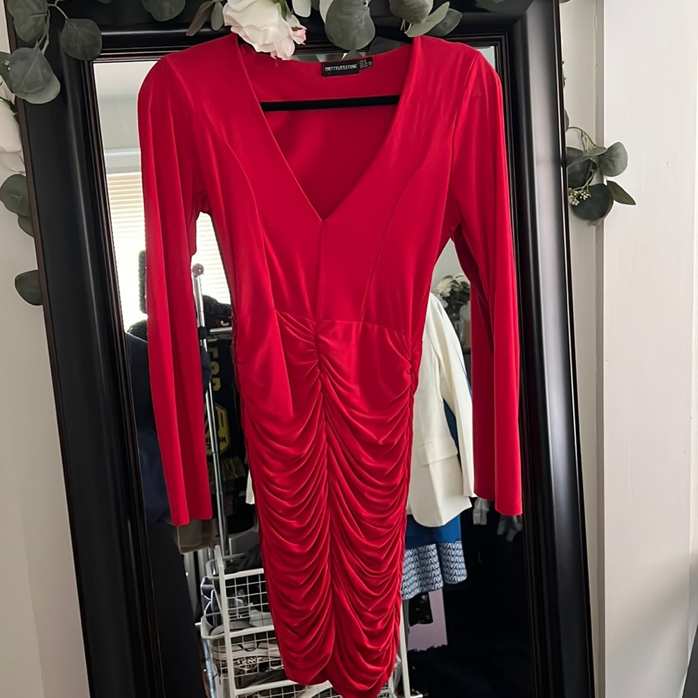 Pretty Little Thing red dress